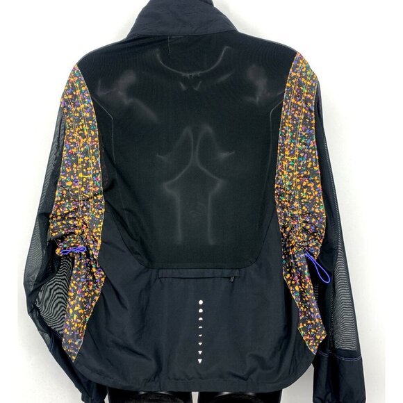Nike Running Jacket Windbreaker Black Size Large Mesh Arms Women Zipper EUC - Picture 9 of 13